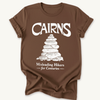 Printify T-Shirt Dark Chocolate / S Cairns Misleading Hikers for Centuries