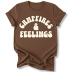 Printify T-Shirt Dark Chocolate / S Campfires & Feelings