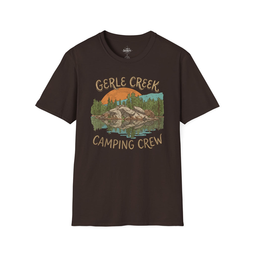 Printify T-Shirt Dark Chocolate / S Camping Crew JOE