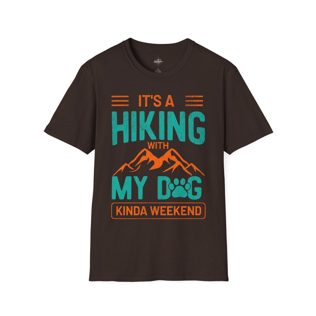 Printify T-Shirt Dark Chocolate / S Copy of Hiking with my dog