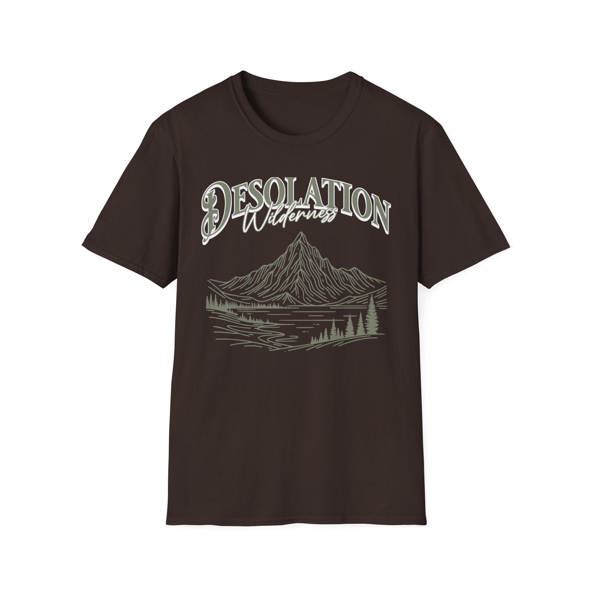 Printify T-Shirt Dark Chocolate / S Desolation Wilderness