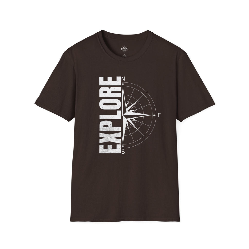 Printify T-Shirt Dark Chocolate / S Explore the World