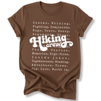 Printify T-Shirt Dark Chocolate / S Family Hiking Crew