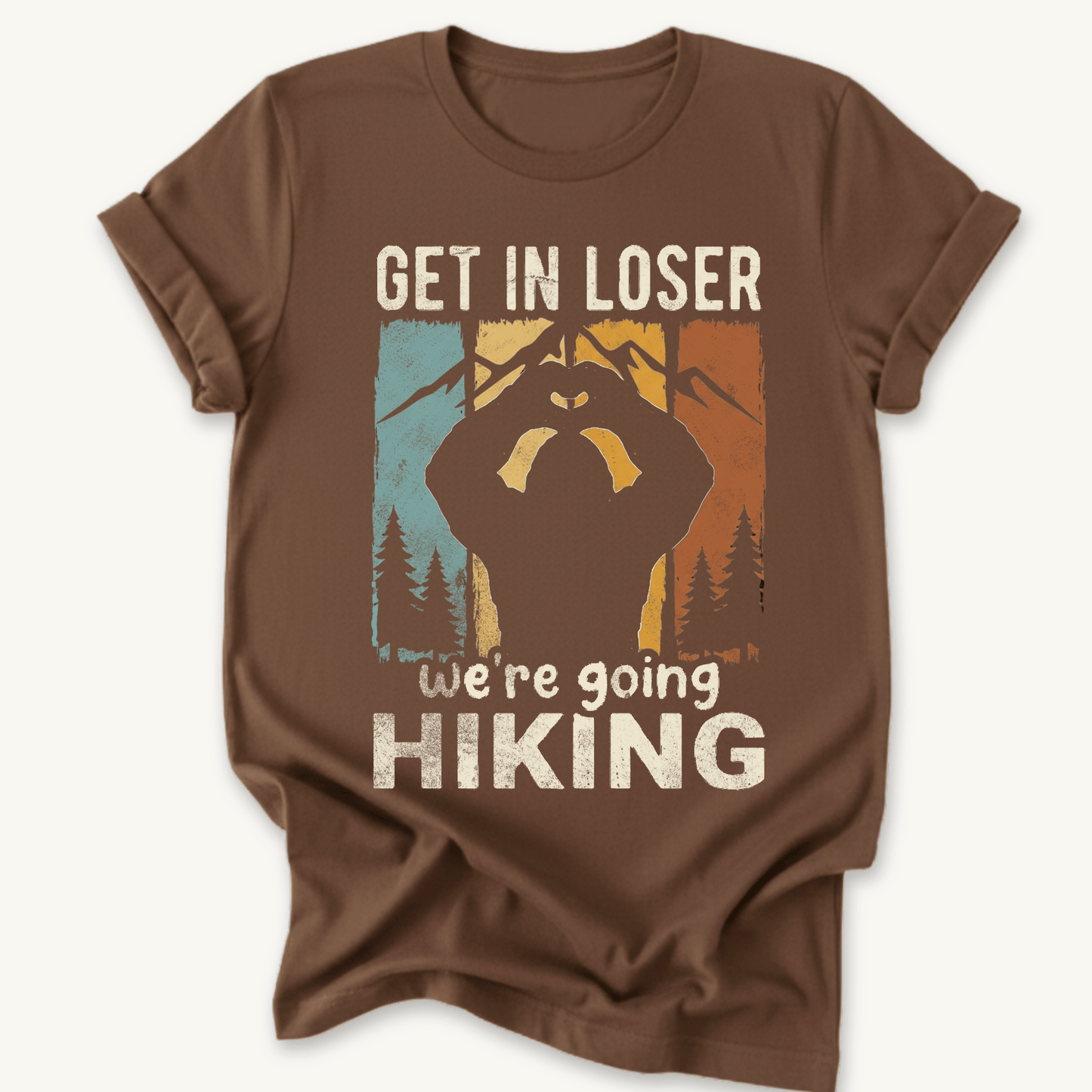 Printify T-Shirt Dark Chocolate / S Get in loser