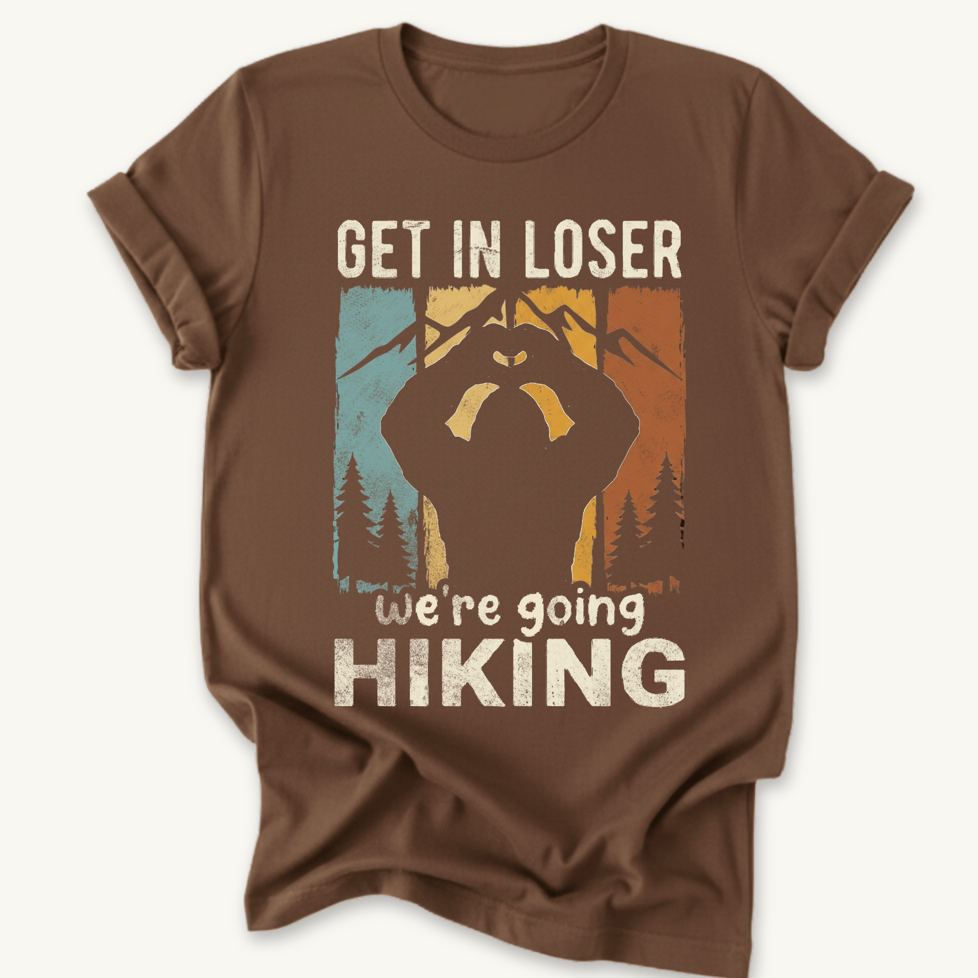 Printify T-Shirt Dark Chocolate / S Get in loser