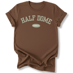 Printify T-Shirt Dark Chocolate / S Half Dome 8,839 FT Varsity