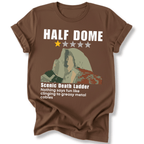 Printify T-Shirt Dark Chocolate / S Half Dome Scenic Death Ladder