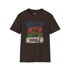 Printify T-Shirt Dark Chocolate / S Hiking T-Shirt - Climb High, Stay Humble Inspirational Shirt