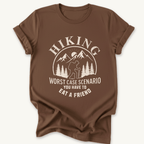 Printify T-Shirt Dark Chocolate / S Hiking Worst Case Scenario