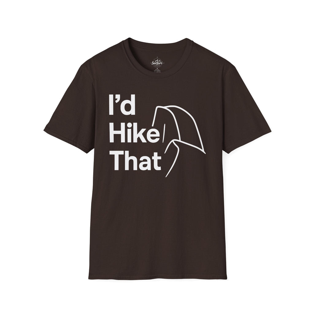 Printify T-Shirt Dark Chocolate / S I'd Hike That Half Dome