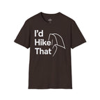 Printify T-Shirt Dark Chocolate / S I'd Hike That Half Dome