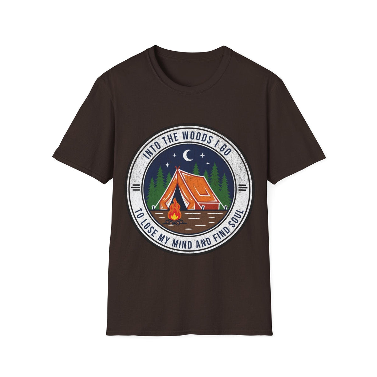 Printify T-Shirt Dark Chocolate / S Into the Woods i Go
