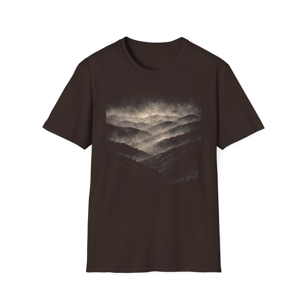 Printify T-Shirt Dark Chocolate / S Misty Appalachians