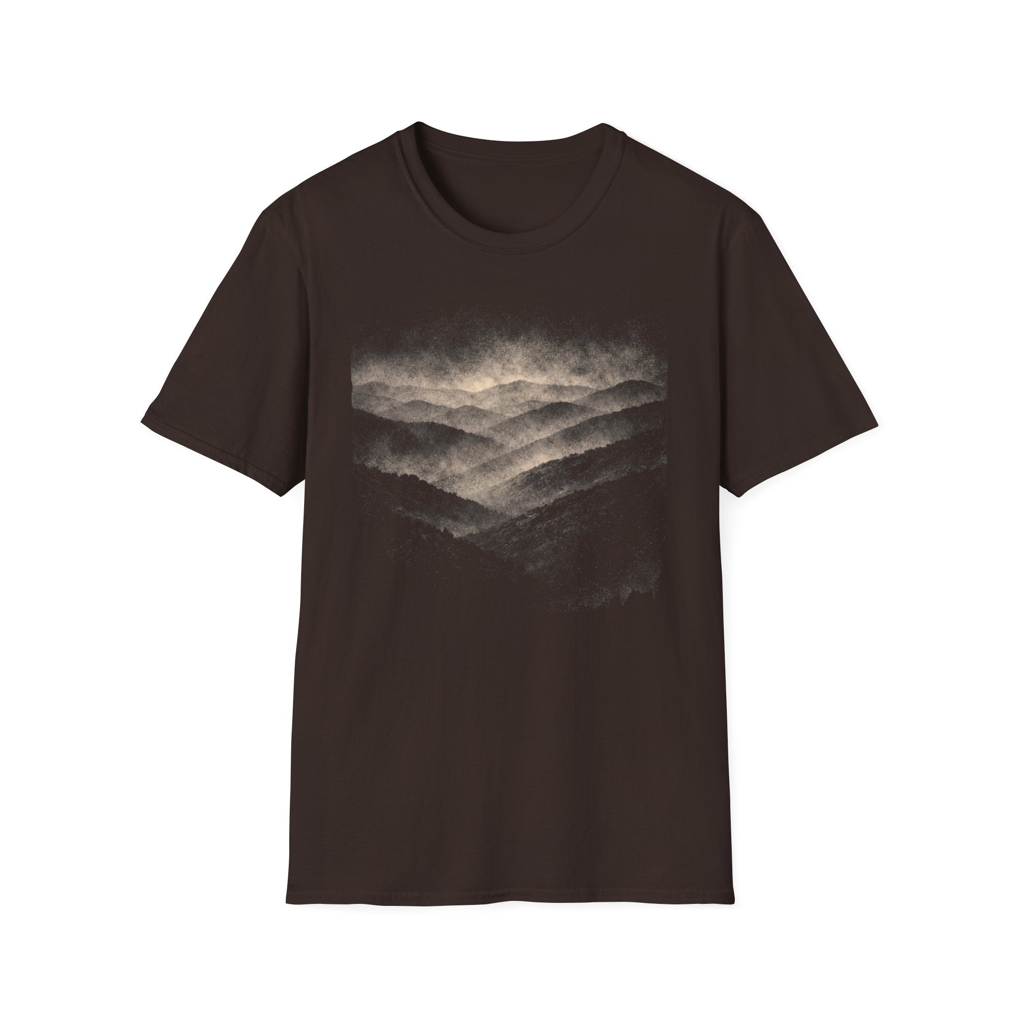 Printify T-Shirt Dark Chocolate / S Misty Appalachians