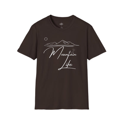 Printify T-Shirt Dark Chocolate / S Mountain Life