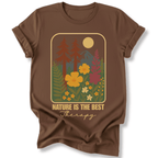 Printify T-Shirt Dark Chocolate / S Nature is my therapy