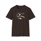 Printify T-Shirt Dark Chocolate / S Night Hike Raccoon