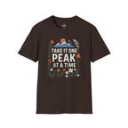 Printify T-Shirt Dark Chocolate / S One peak at a time