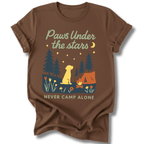 Printify T-Shirt Dark Chocolate / S Paws Under the Stars