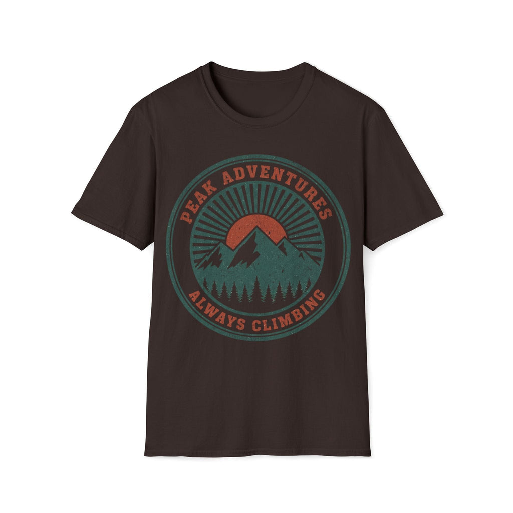 Printify T-Shirt Dark Chocolate / S Peak adventures