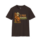 Printify T-Shirt Dark Chocolate / S Pee Outside