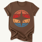 Printify T-Shirt Dark Chocolate / S Retro Sunset Compass