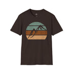 Printify T-Shirt Dark Chocolate / S Retro Sunset Mountains