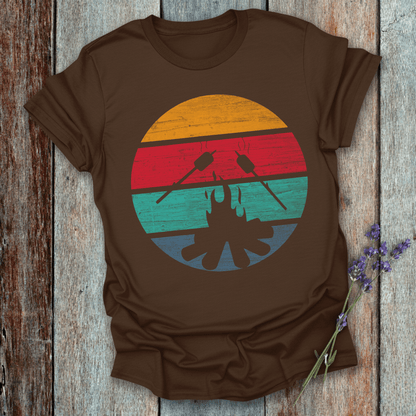 Printify T-Shirt Dark Chocolate / S Retro Sunset Roasted Marshmallows