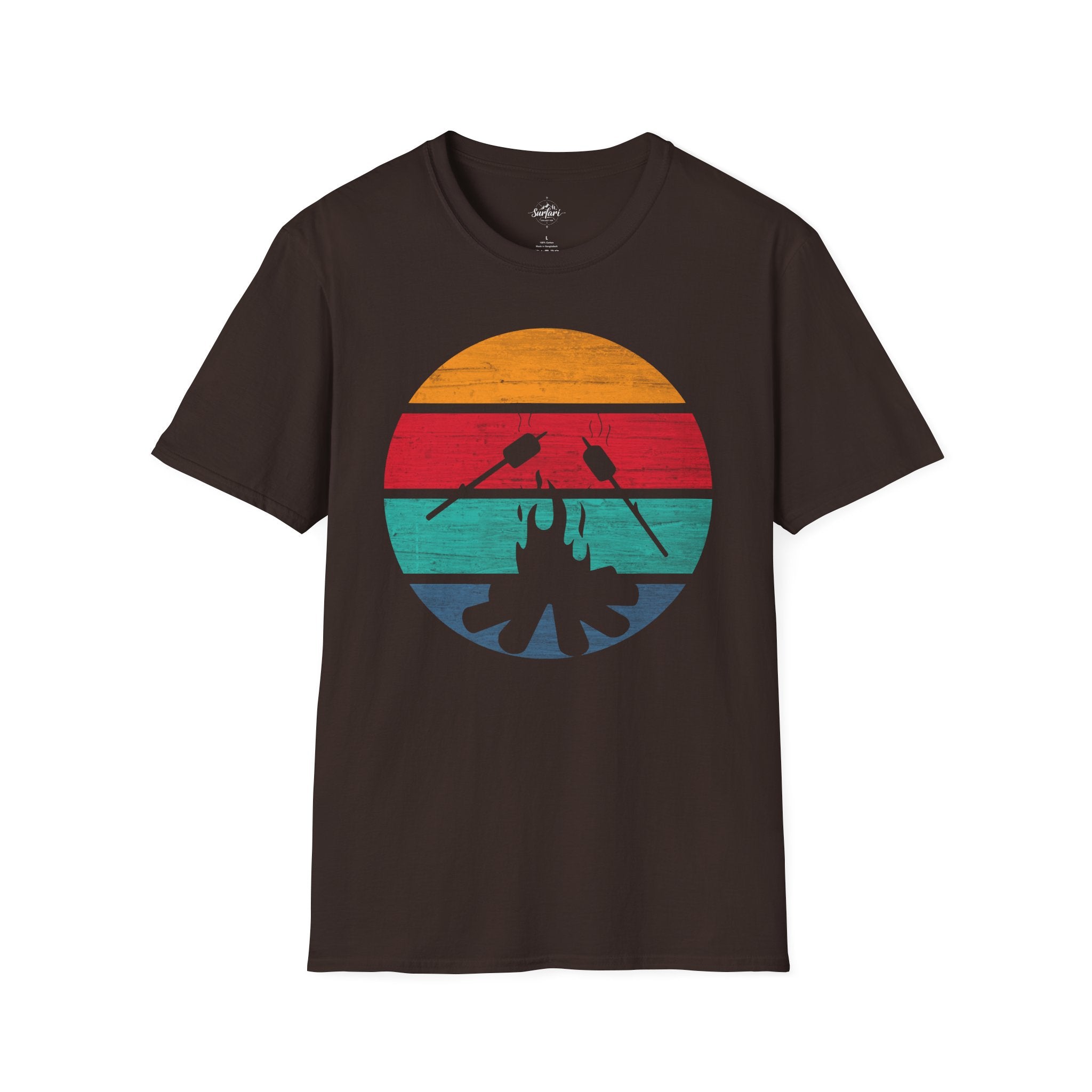 Printify T-Shirt Dark Chocolate / S Retro Sunset Roasted Marshmallows