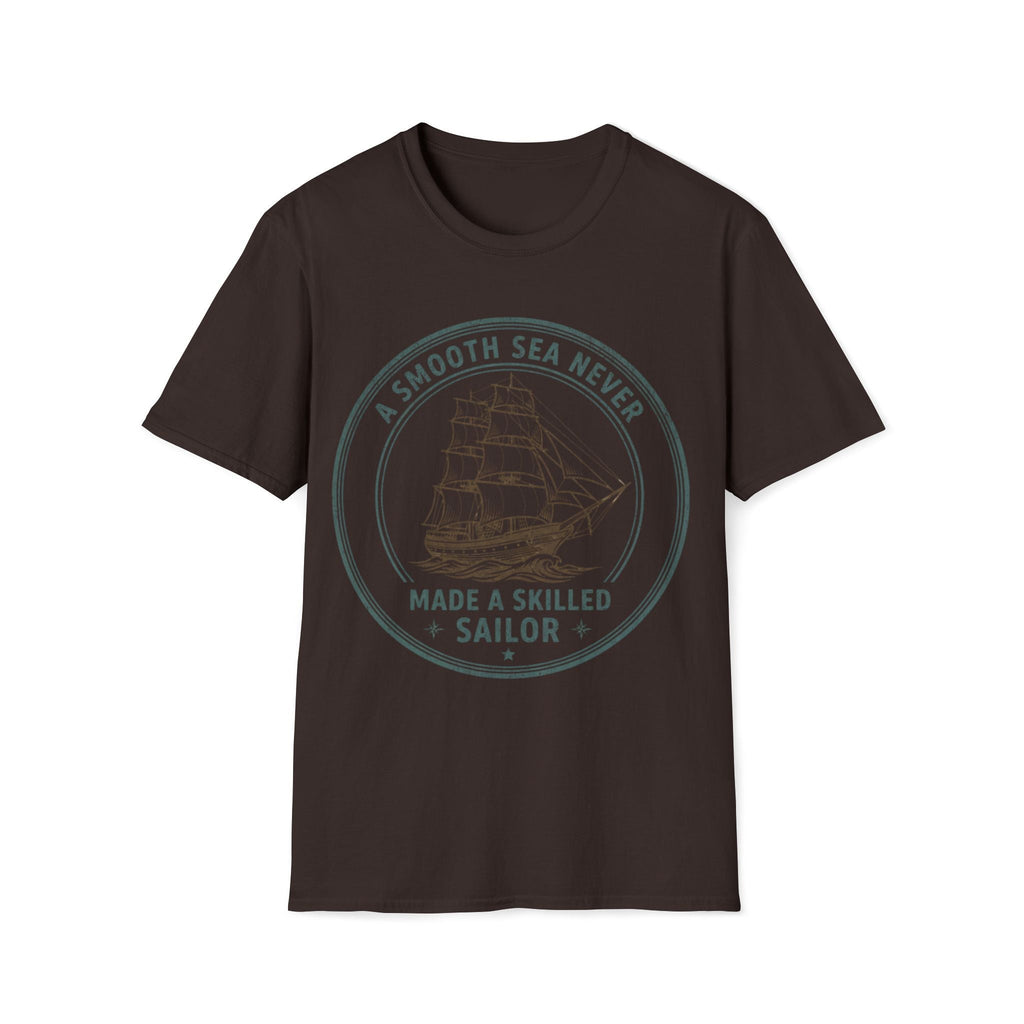 Printify T-Shirt Dark Chocolate / S Smooth Seas