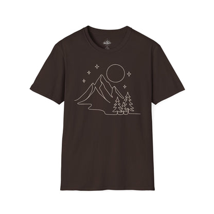 Printify T-Shirt Dark Chocolate / S Starry Night
