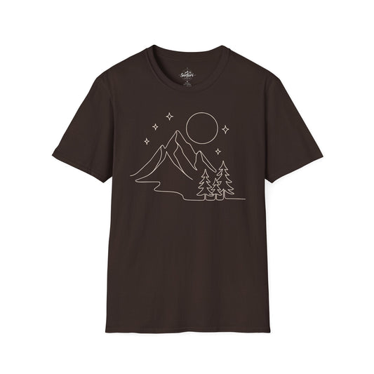 Printify T-Shirt Dark Chocolate / S Starry Night