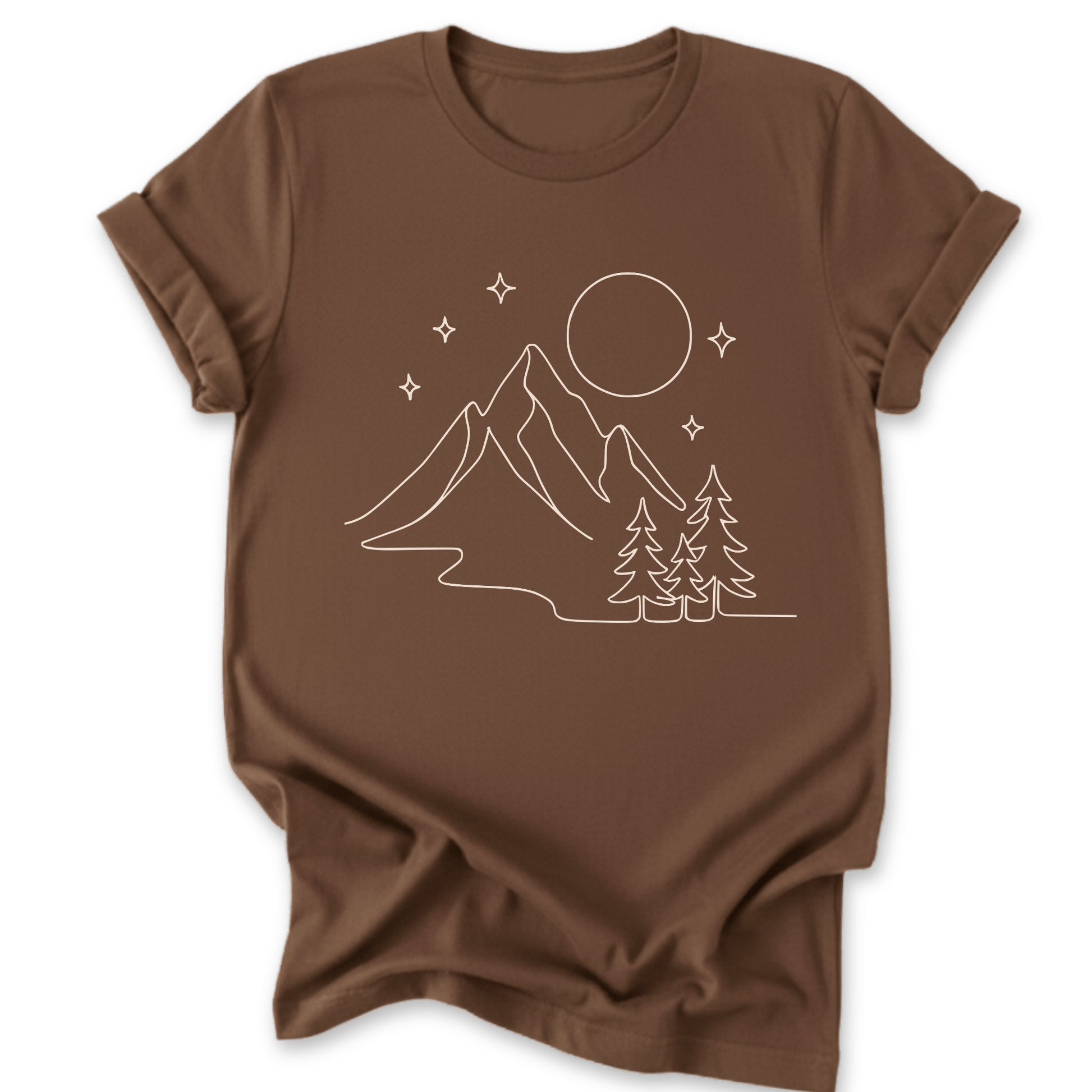 Printify T-Shirt Dark Chocolate / S Starry Night