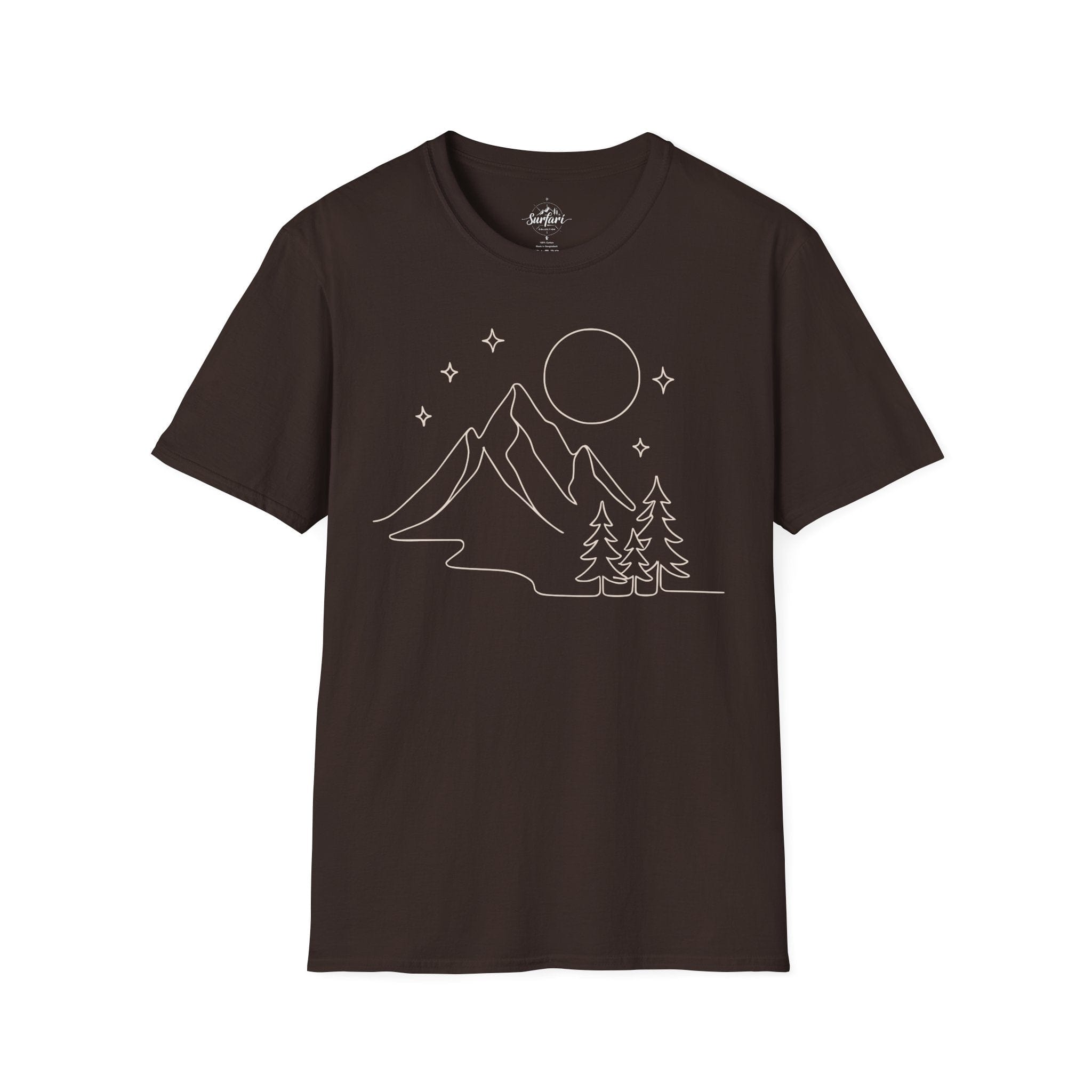 Printify T-Shirt Dark Chocolate / S Starry Night