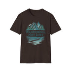 Printify T-Shirt Dark Chocolate / S Wandering Not Lost