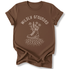 Printify T-Shirt Dark Chocolate / S Wildly Grounded