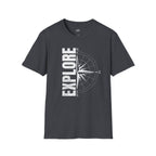 Printify T-Shirt Dark Heather Grey / XS Explore the World