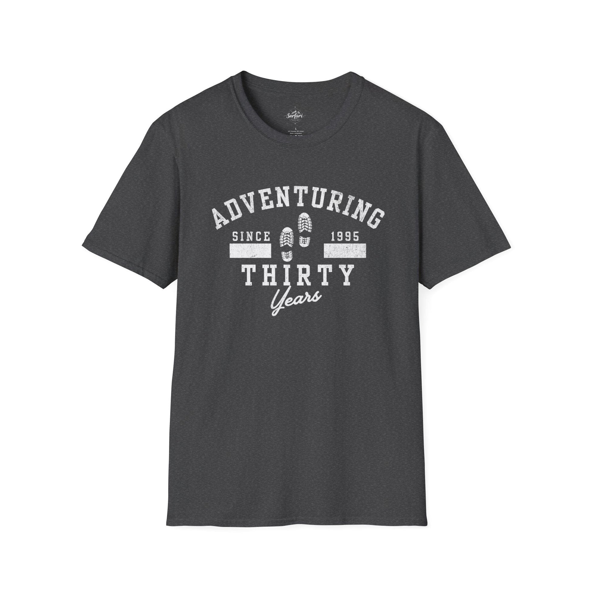 Printify T-Shirt Dark Heather / XS Adventuring Since '95