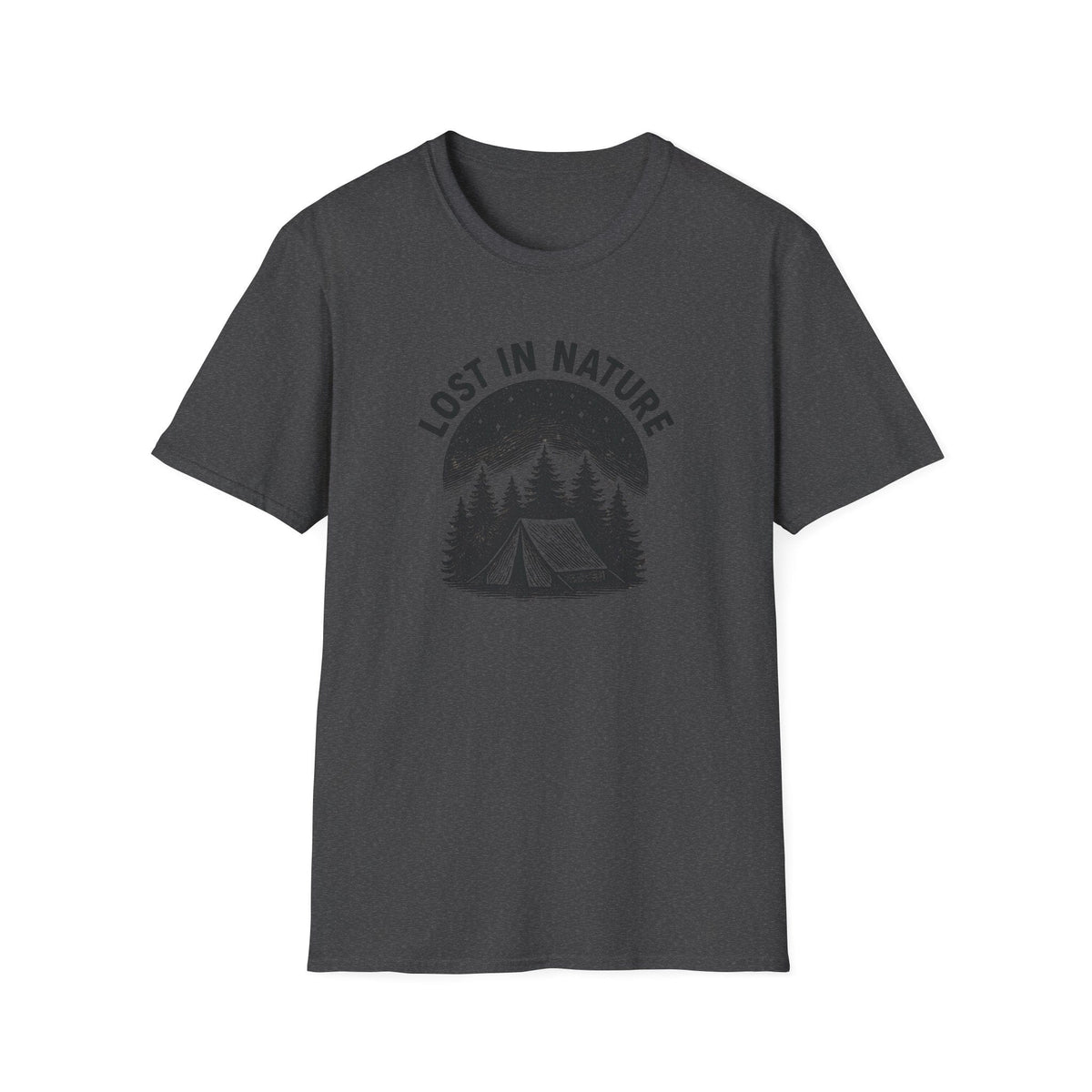 Printify T-Shirt Dark Heather / XS Camping in Nature T-Shirt