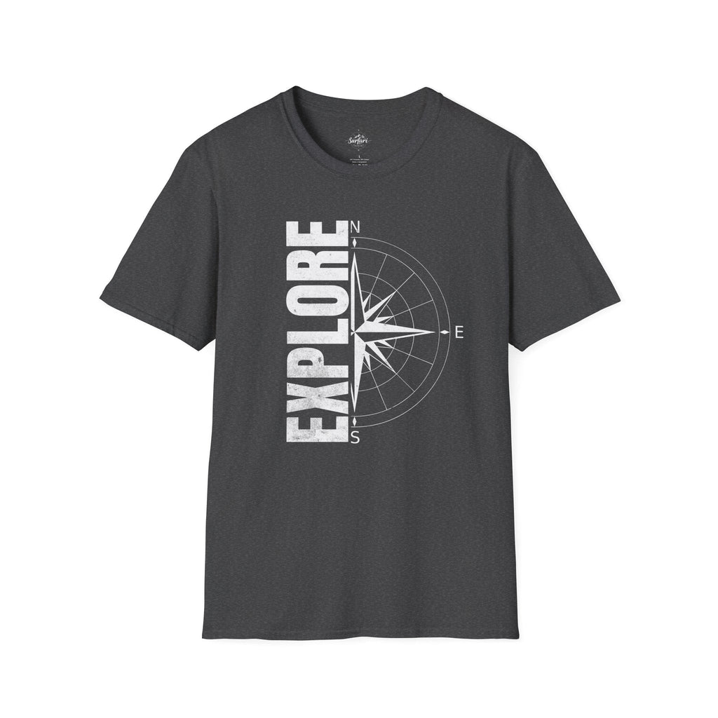 Printify T-Shirt Dark Heather / XS Explore the World