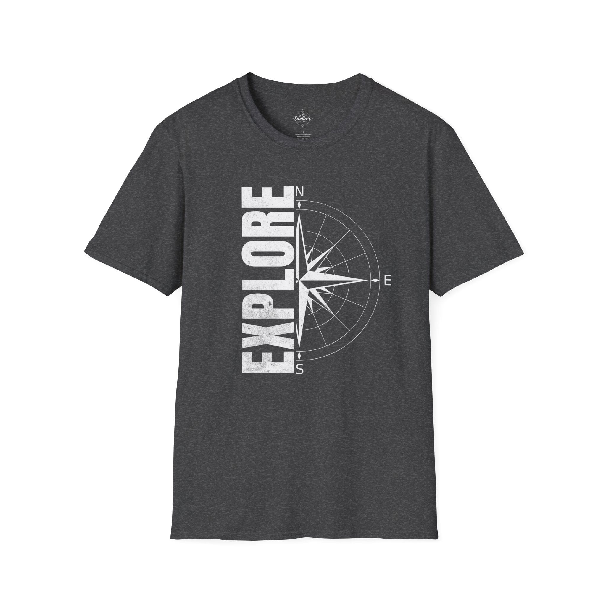 Printify T-Shirt Dark Heather / XS Explore the World