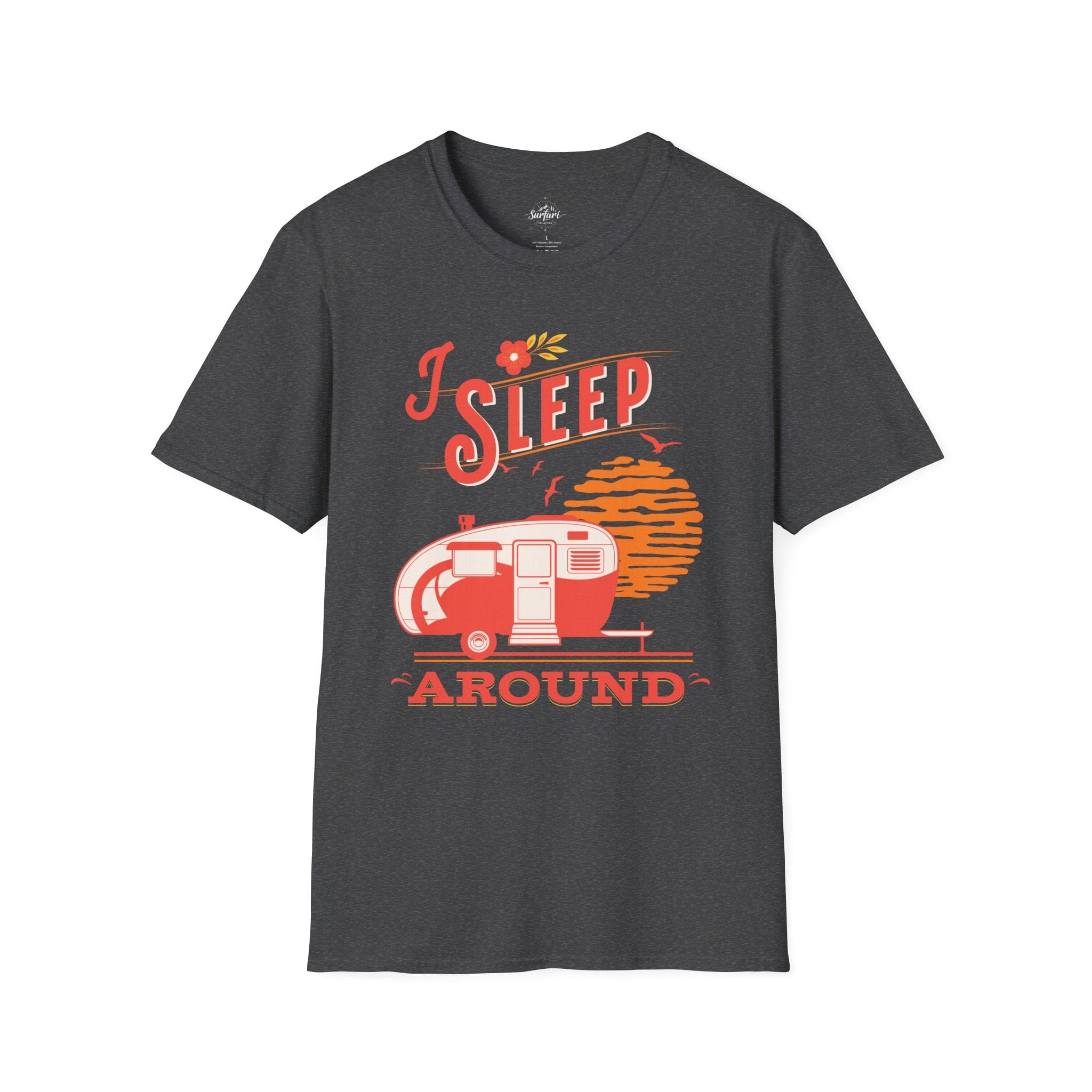 Printify T-Shirt Dark Heather / XS I sleep around