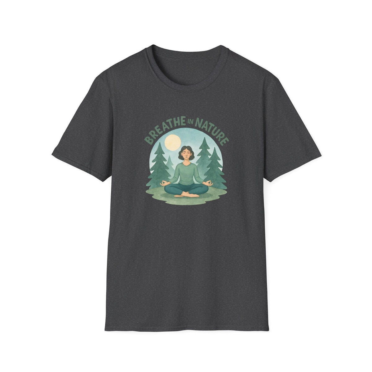 Printify T-Shirt Dark Heather / XS Meditation in Nature T-Shirt
