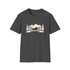 Printify T-Shirt Dark Heather / XS Mountain Lake Landscape T-Shirt