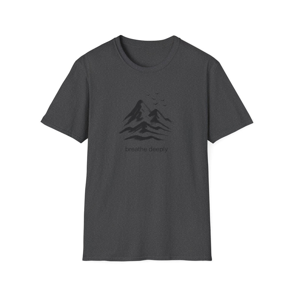 Printify T-Shirt Dark Heather / XS Mountains and birds T-Shirt