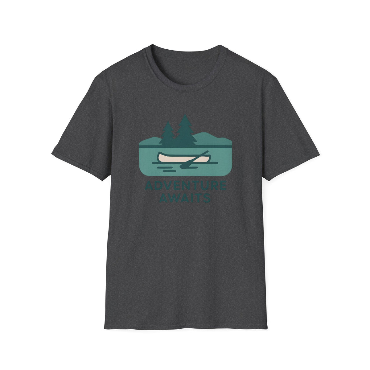Printify T-Shirt Dark Heather / XS Outdoor Adventure Awaits T-Shirt