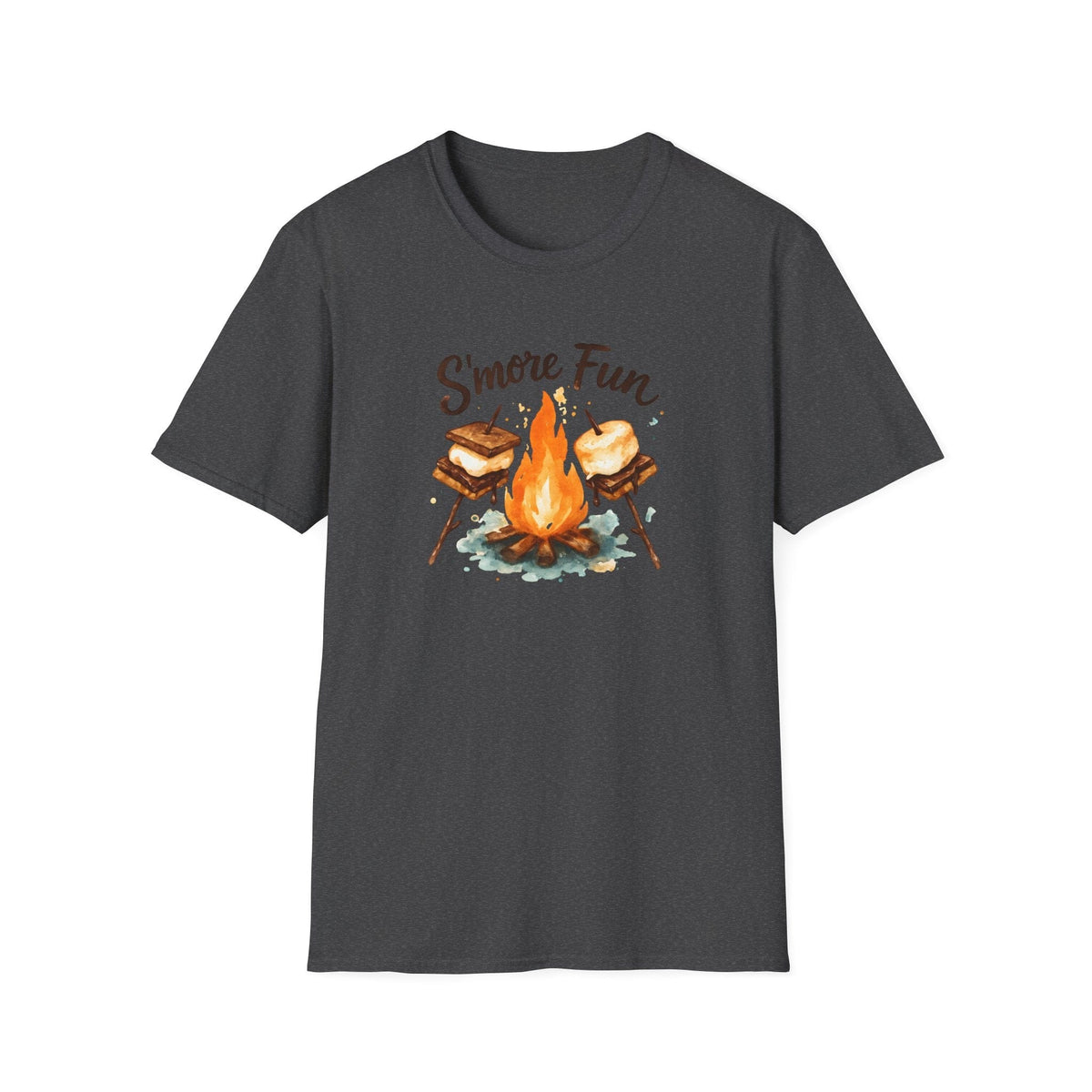 Printify T-Shirt Dark Heather / XS S'more Fun Campfire T-Shirt