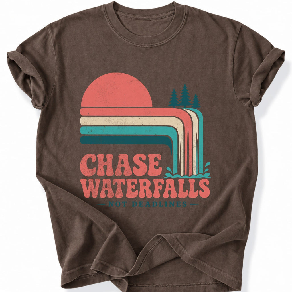 Printify T-Shirt Espresso / S Chase Waterfalls T-Shirt