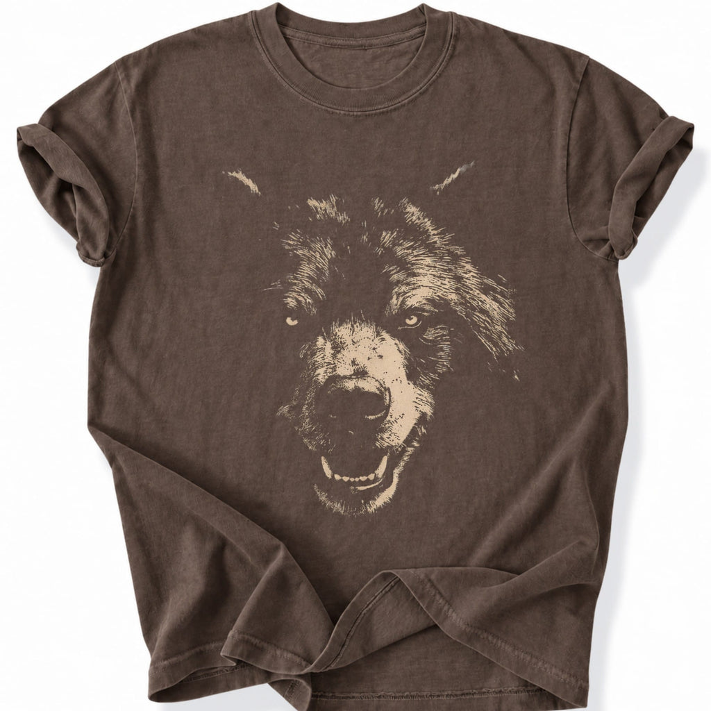 Printify T-Shirt Espresso / S Gritty Bear Scare T-Shirt