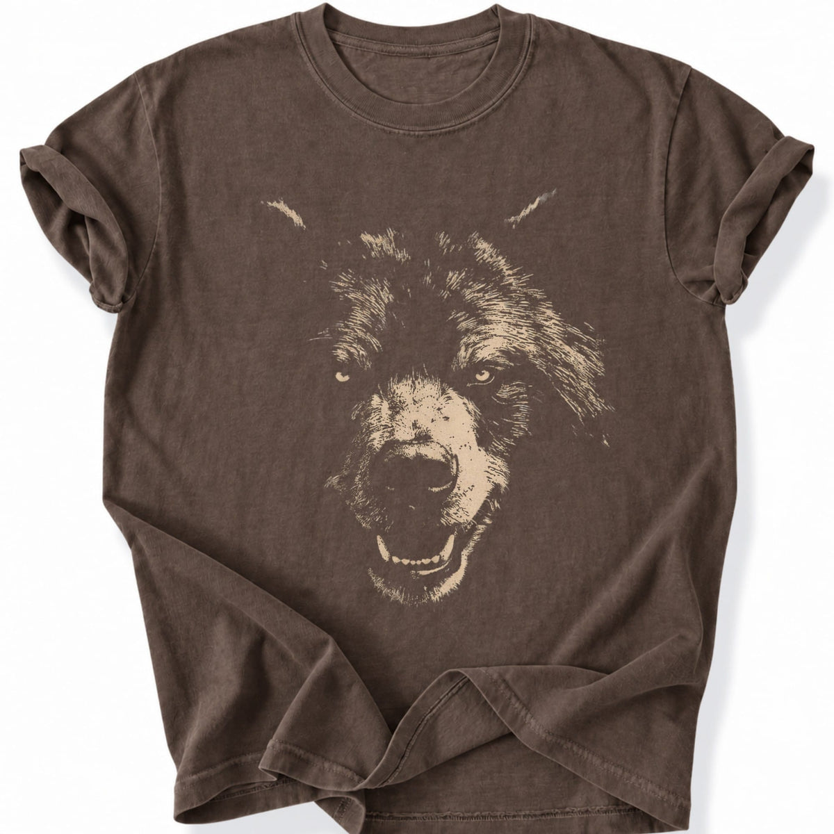 Printify T-Shirt Espresso / S Gritty Bear Scare T-Shirt